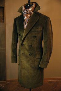 Men's Wool Blends Fashion Warm Men's Winter Long Jacket Army Green Corduroy Overcoat Trench Coat Loose Jacket Full Sleeves Custom Made 221205