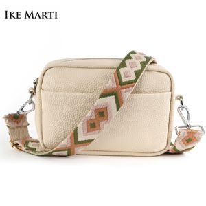 이브닝 가방 Ike Marti Solid Classic Purses and Handbags 여성 넓은 직물 스트랩 크로스 바디 백 레이디스 럭셔리 매일 사용 지퍼 어깨 221203