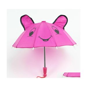 Umbrellas Cartoon Cute Cat Umbrella For Kids Manual Umbrellas Pratical Exquisite Bumbershoot With Long Handle Creative Ear Cats Deco Dhmal