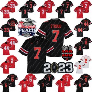 2023 Peach Bowl Ohio State Buckeyes Jersey C.J. Stroud Jaxon Smith-Njigba Miyan Williams J.T. Tuimoloau Treveyon Henderson Emeka Egbuka Marvin Harrison Jr. Cade Stover