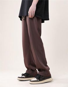 M￤ns kostymer 2022 M￤ns h￶gkvalitativ isilktyg Casual Pants Cool Trousers Fashion Trend Black/Khaki/Brown Suit M-2XL