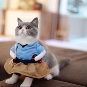 Kedi kostümleri komik köpek kostüm üniforma takım elbise köpek yavrusu giyinme parti kıyafetleri için cosplay için