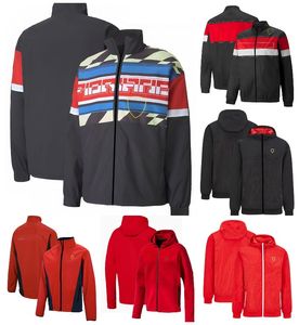 2022 F1 Team Logo Hoodie Formül 1 Rüzgar Geçirmez Ceket Sonbahar Kış Erkekler Zip Yukarı Rüzgar Çekme Yarışı Büyük Boy Hoodies Motocross Jersey