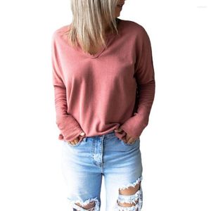 Women's Blouses Solid Color Women Blouse Soft Long Sleeve V-Neck Warm Fleece Splicing Pullover Shirt Top Ladies Clothing 2022