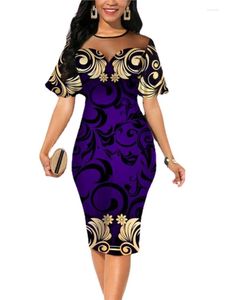 Abbigliamento etnico abito africano africano donna donna o collo ginocchio dashiki africa mesh mesh patchwork sexy cometto abiti da donna sexy
