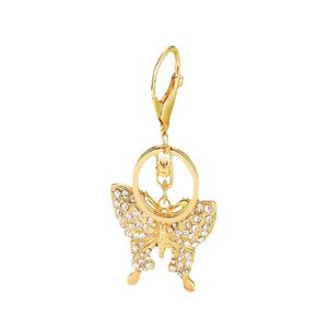 Oil Dripping Butterfly Keychain Pendant Diamond Metal Keychains Fashion Accessories Keyring Key Chain