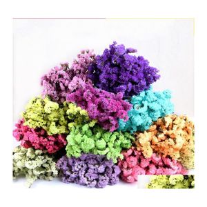 Flores decorativas grinaldas em casa pequenas flores falsas, requintadas plantas de arte de buqu￪ de flores secas para favores de casamento decora￧￣o de festa p dhwc9