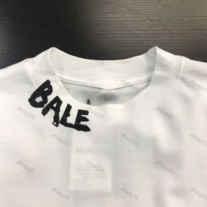 Bale Baumwoll-T-Shirt, Designer-Damenoberteil, Briefdruck, kurzärmelig, Herren, atmungsaktiv, Rundhalspullover, lässig, solide Freizeithemden, lockere Übergröße, S-5XL