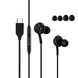 Galaxy Note10 S20 Ultra Type C Earphones In-ear Wired Mic Volume Control USB-C Headset for A90 A80 Note10 pro