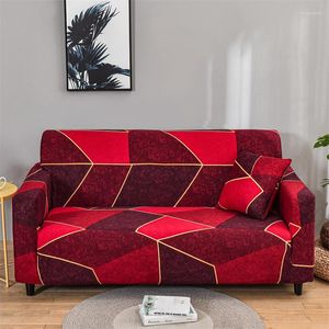 Fodere per sedie Home Living Geometria rossa Stampa Divano Decor Coprisedile Coprisedile Fodera elastica Divano elasticizzato 1-4 posti