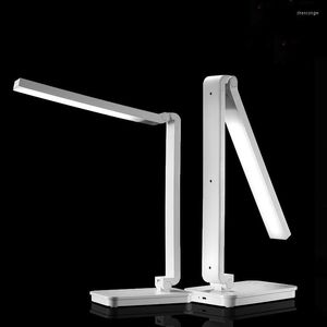 Table Lamps 5W LED Desk Lamp 5 Color Stepless Adjustable 7Level Dimmer USB Chargeable 1800mAh Battery Reading Eye-protect