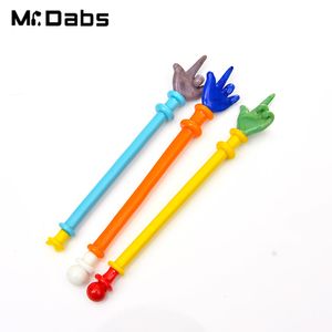 Ferramenta de dabber dabber de vidro colorido 155 mm de comprimento de 7 mm de diâmetro para fumar acessórios para cachimbo de água bong bong dab rig