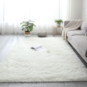 Carpet Plush Suitable For Living Room White Soft Fluffy s Bedroom Bathroom Nonslip Thicken Floor Mat Teen Decoration 221205