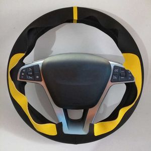 Customized Car Steering Wheel Cover Braid Genuine Leather For Lada Vesta 2015 2016 2017 2018 2019 Xray 2016 Car Accessories