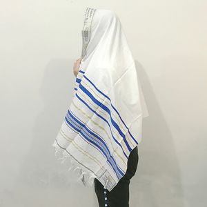 Halsdukar Tallit Prayer Shawl Cotton Tallit Tzitzit For Prayer Wash Iron Gift Bar Mitzvah Big Size 221205