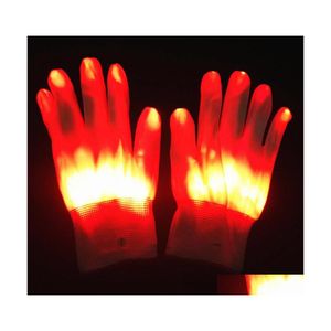 Другое светодиодное освещение Brelong Colorf Luminous Gloves 6 узоров светодиодные новинка новинка Хэллоуин Костюм Декоративная пара Delive Otqcl