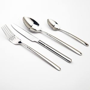 Cozy Zone Luxury Dinnerware Set - 24Pcs Stainless Steel Cutlery for Western Food Restaurant Dining with Knives, Forks, and Quality Tableware.
