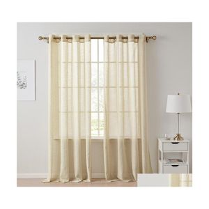 Sheer Curtains Solid White Tle Sheer Curtains Window For Living Room The Bedroom Modern Voile Organza Fabric Drapes 5714 Q2 Drop Del Dhteq