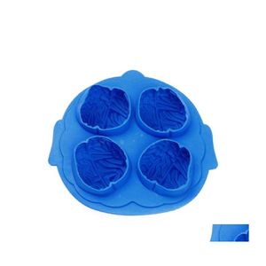 Ice Cream Tools Creative Brain Ice Cube Tray Funny 4 Holes Chocolate Baking Sile Ze Mod Kitchen Bar Halloween Party Tool 57 J2 Drop Dh6Be