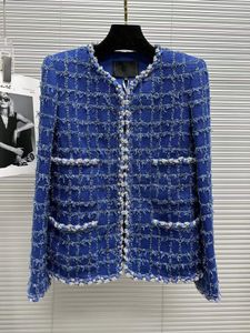 Chan nowy 2023 damska markowa kurtka OOTD projektant mody najwyższej klasy jesienno-zimowa LOGO tweedowy płaszcz wypoczynek płaszcze wiosenne sweter kobiety urodziny prezent na boże narodzenie