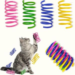 Cat oyuncakları 4/8/16/20pcs yavru kedi geniş dayanıklı ağır gösterge yay oyuncak renkli yaylar evcil bobin sarmal