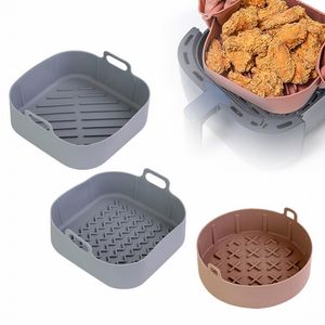 Baking Pastry Tools Silicone Air Fryer Pot Nonstick Pans Airfryer Accessories Reusable Basket Tool Tray Grill Pan 221205