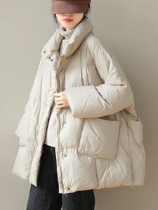 Kobiet Down Parkas Autumn Winter Women Stand Kołnierz 90 White Duck Coat Casual Female Gruba Parka Loose Owewear 221205