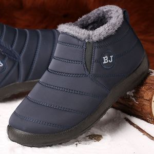 Dress Shoes Men Boots Snow Plus Size Man Warm Fur Winter For Male Ankle Waterproof Shoe Footwear Work 221203