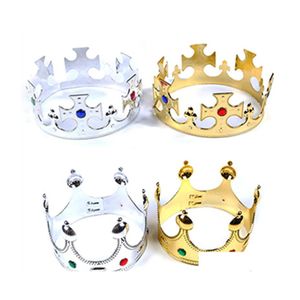 Party Hats Crown urodziny Party Dzieci Ubieraj plastikowy kreatywny kapelusz Książę Księżna Królowa Imperial Crowns Factory Bezpośrednia sprzedaż DH4Q2
