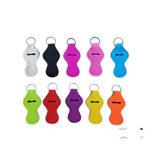 H￤ngen Lipstick Sleeve Modern Simplicity Pure Color Blank Neoprene Chapstick er Key Buckle Lipsticks Set Factory Direct Selling Dr Dhacl