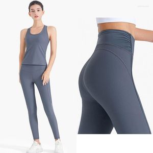 Active Set Gym Woman Tracksuit Yoga Seamless Set Sport High midje Leggings Fitness kostym Sport Bh Top Two Piece Running Workout Wear