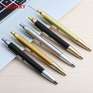 Metal ballpoint pen press style stainless steel oil pen office gift stationery