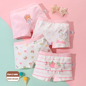 Calcinha garotas crianças roupas íntimas de algodão infantil s resumos Strawberries Princess Cartoon 4pcs lote 221205