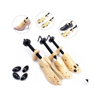 Storage Holders Racks Shoe Stretcher Men Women Wooden Shoes 1 Piece Tree Shaper Rack Wood Adjustable Flats Pumps Boots Expander Tr Dh2Mw