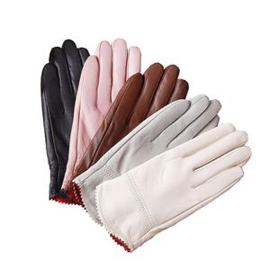 Fingerlose Handschuhe Echtlederhandschuhe Winter Damen dickes Schaffell Damen Thermo 221203