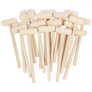 Decorações de Natal Mini martelo de madeira Multi Uso Mallets Jóias de couro Jóias artesanais Diy Crafts inacabados Decoração de ornamentos de madeira 2022