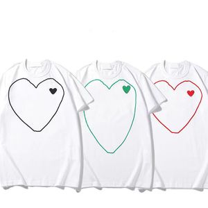 Jouer à la mode pour hommes Designer Garcons Red Heart Great Cdg Love Shirt Casual Des Women Shirts Quanlity Tshirts Cotton Cotton Short à manches 18