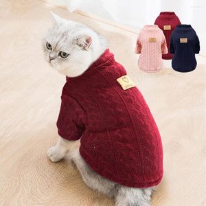 Cat Costumes Warm Pet Clothes Winter Sweater Knit Puppy Hoodies For Small Medium Dogs Cats Chihuahua Yorkies