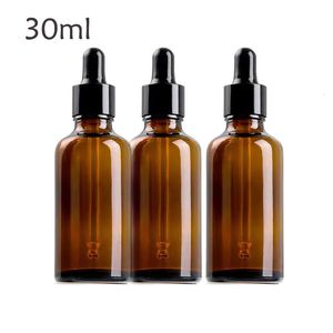 Make-up-Tools 30 ml 28 stücke Ätherisches Öl Glas Aromatherapie Flüssigkeit Braun Tropfen Leere Tropfflasche Massage Pipette Flaschen Nachfüllbar 221205