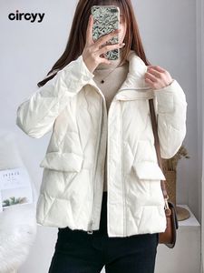 Women's Down Parkas Circyy Winter Coat Women Jacket Beige Clothes Loose Thicken Warm Female Zipper Thick Outwear Casual Fashion 221205