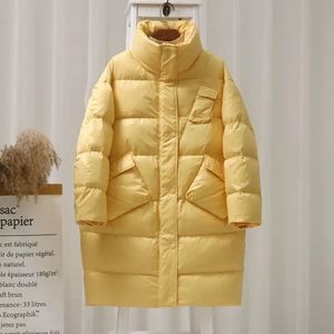 Women's Down Parkas 90 vit anka tjock varm jacka Kvinna Vinter L￥ngt Fashion Feather Coat Snow Outwear 221205