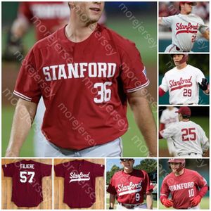 Custom College 2021 Baseball nosi NCAA College Stanford Baseball Jersey Brock Jones Drew Bowser Brendan Beck Edman Stephen 25 Piscotty rozmiar