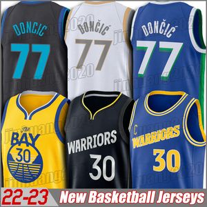 Jerseys de basquete Stephen Curry Klay James Wiseman Thompson 30 11 33 Jerseys de basquete de Dalla Maverick Luka 77 41 Doncic Dirk Nowitzki XCV