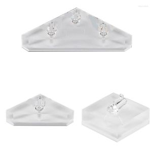 Jewelry Pouches Transparent White Acrylic Ring Shelf Multi Bracket Pedestal Display Props