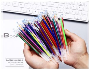Wholesale 07 mm Color Gel Ink Pen Refills Neon Glitter Pastel Art Be Smart Replace 100pcsset 60pcsset 48pcsset WJ0012508743
