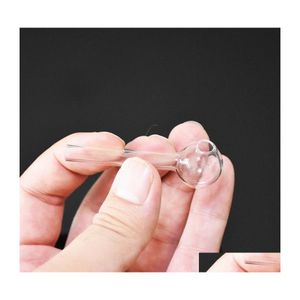 Tubos de fumantes de 65 mm de comprimento mini tubos de vidro transparente tubos de queimador de óleo dicas de unhas queimando jumbo pyrex pequeno concentrado de espessura de qualidade tran dh4vy