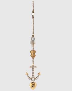 Ins Nytt i lyxiga fina smycken örhängen för kvinnors hänge k guldhjärta halsband med graverade pärlor elegant enskilda örontråd