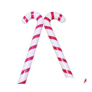 Christmas Decorations 88Cm/35Inch Inflatable Christmas Canes Classic Lightweight Hanging Decoration Lollipop Balloon Xmas Party Ball Dhwn4