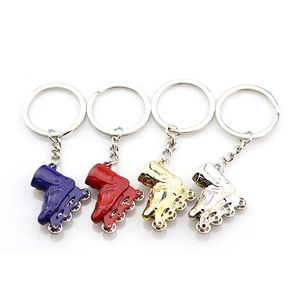 4 Colors Skates Shoe Keychains Metal Keychain Pendant Ice Rink Promotion Gift Keyring Fashion Accessories Key Chain