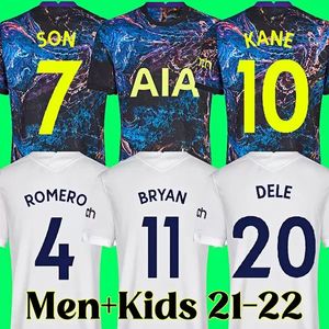 Jerseys de fútbol 21 22 Spurs Soccer Jersey Club Romero Bryan Gil Hot Shirts Son Kane Dele Home Away Third Football Kits
